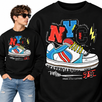BLUZA ŚMIESZNA  SKATEBOA RDING